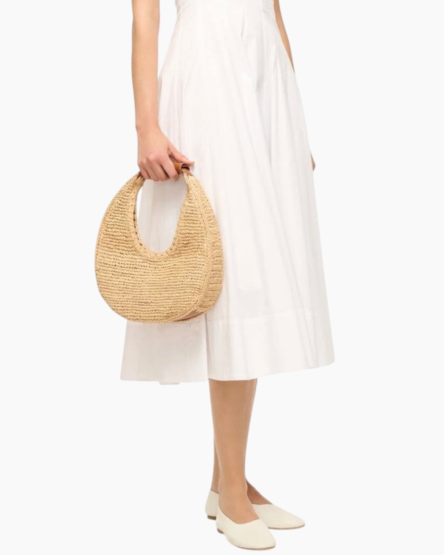 Staud Moon Raffia Bag