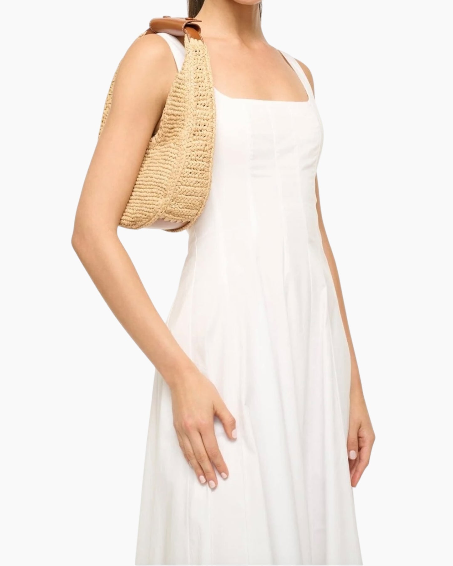 Staud Moon Raffia Bag