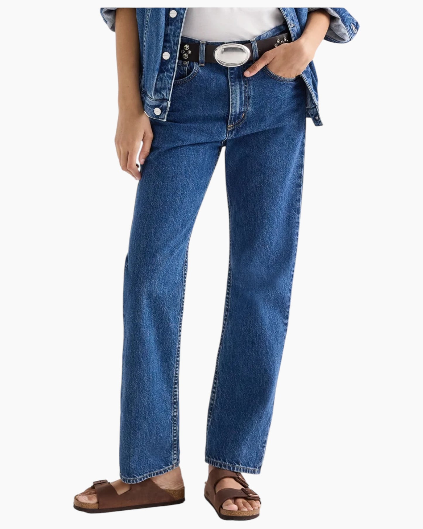 TWP Kent St. Mid-Rise Straight-Leg Jean