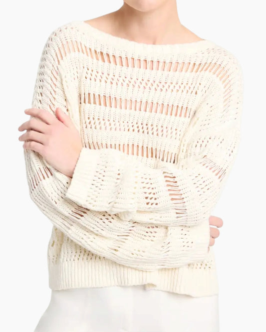 TWP Wide Neck Cream Sweater