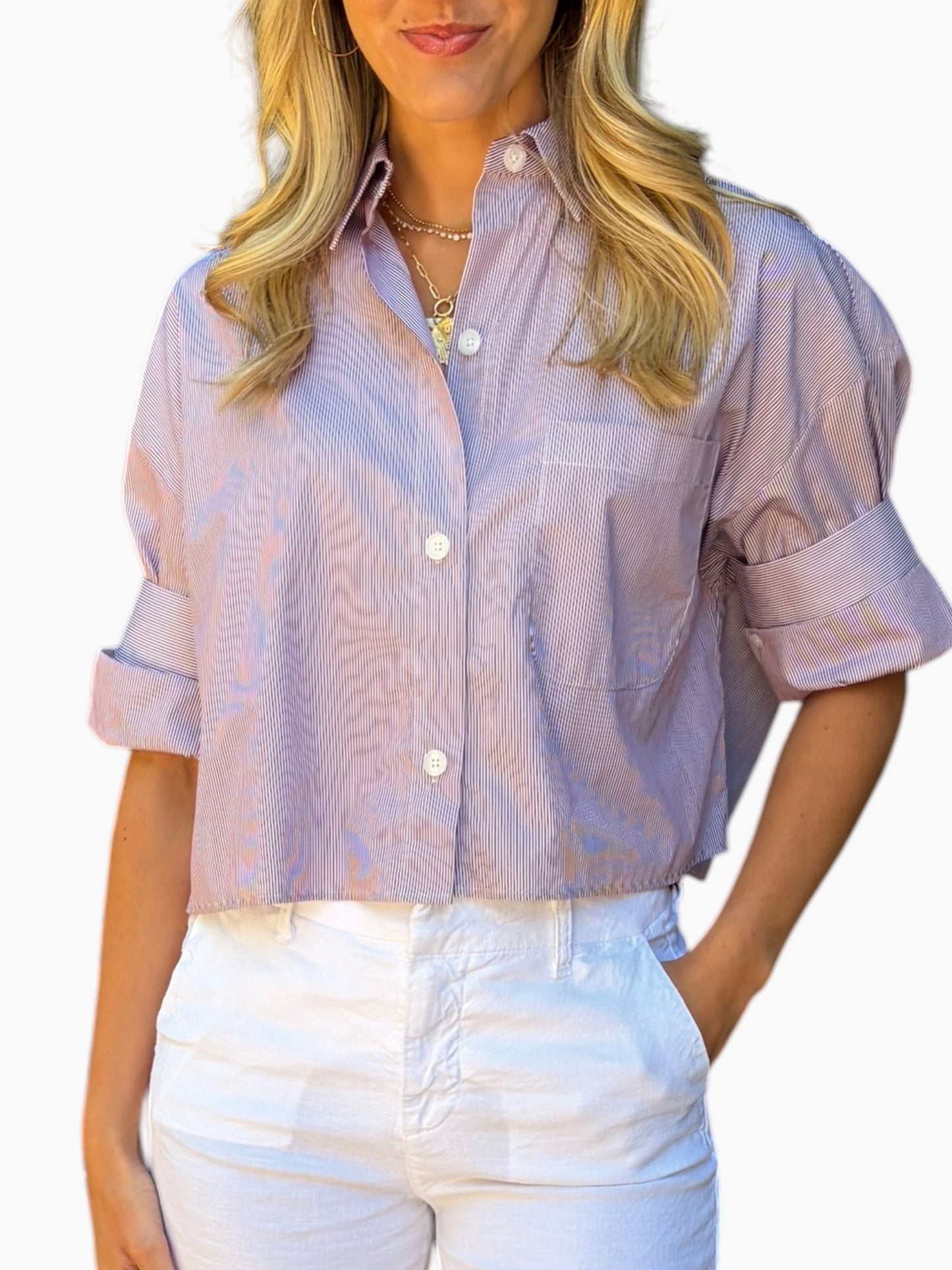 TWP Next Ex Wine Stripe Top