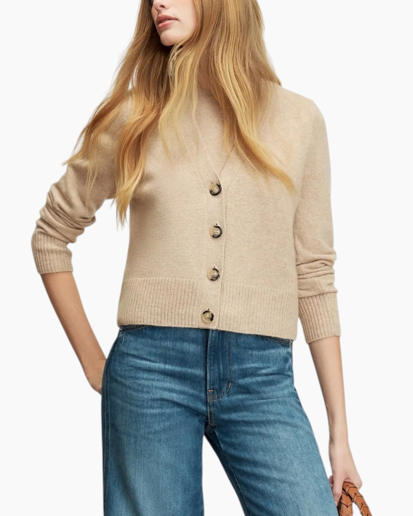 Veronica Beard Solene Cardigan Oat