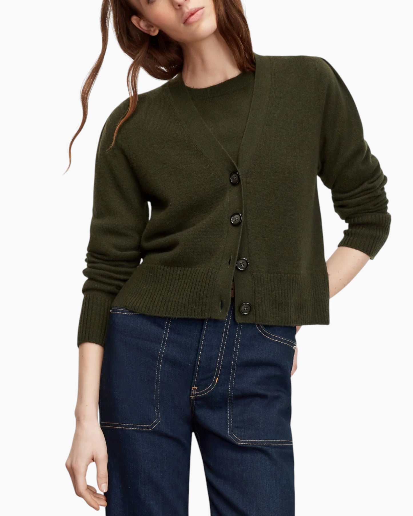 Veronica Beard Solene Cardigan Loden