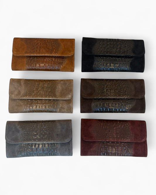 Leather Embossed Clutch