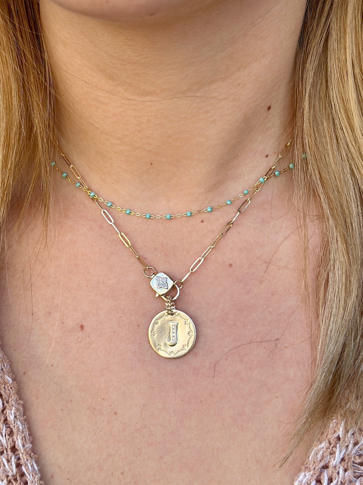 Pascale Monvoisin Alphabet Pendant - J