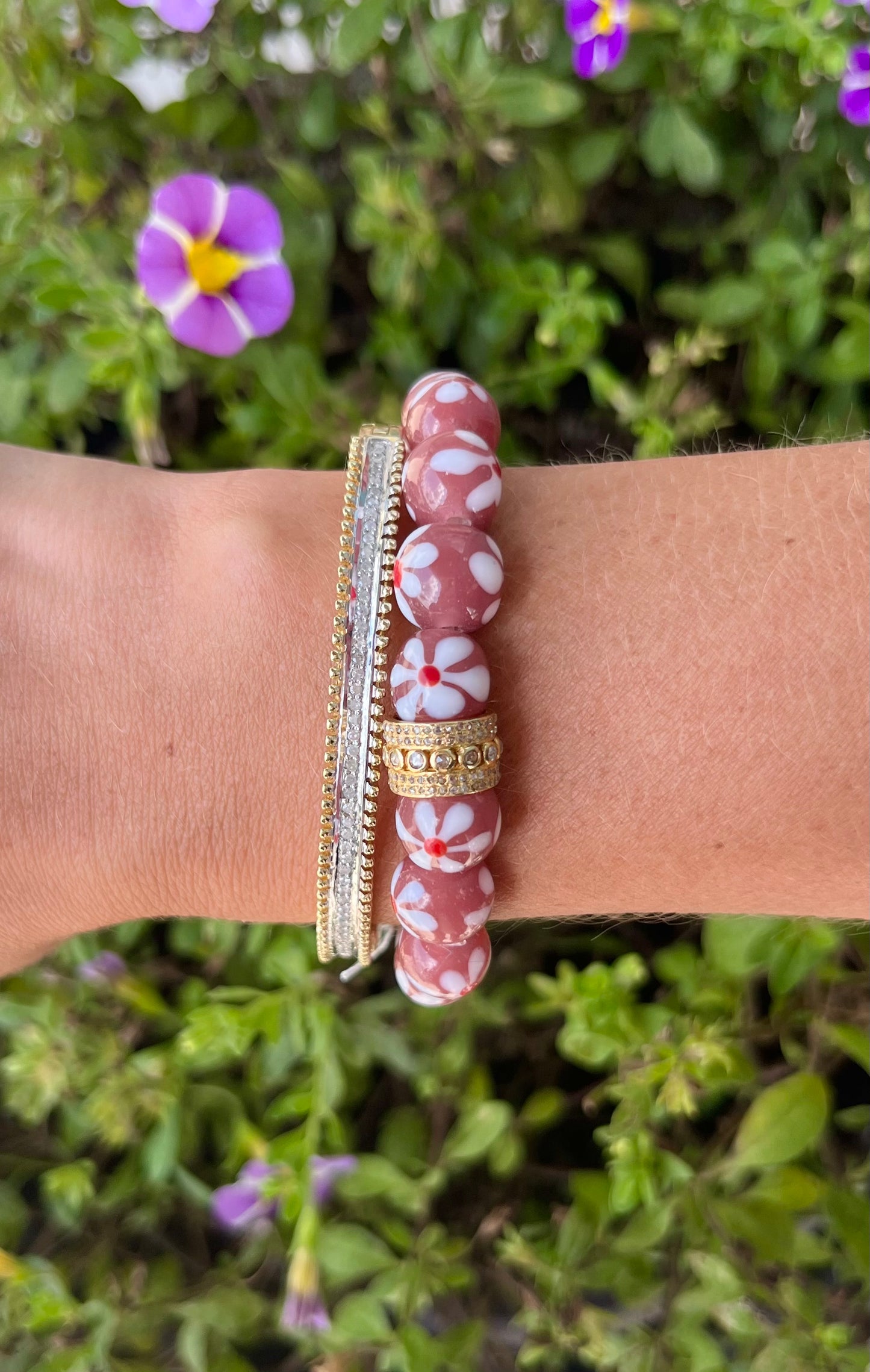 The Woods African Flower Beaded Bracelet