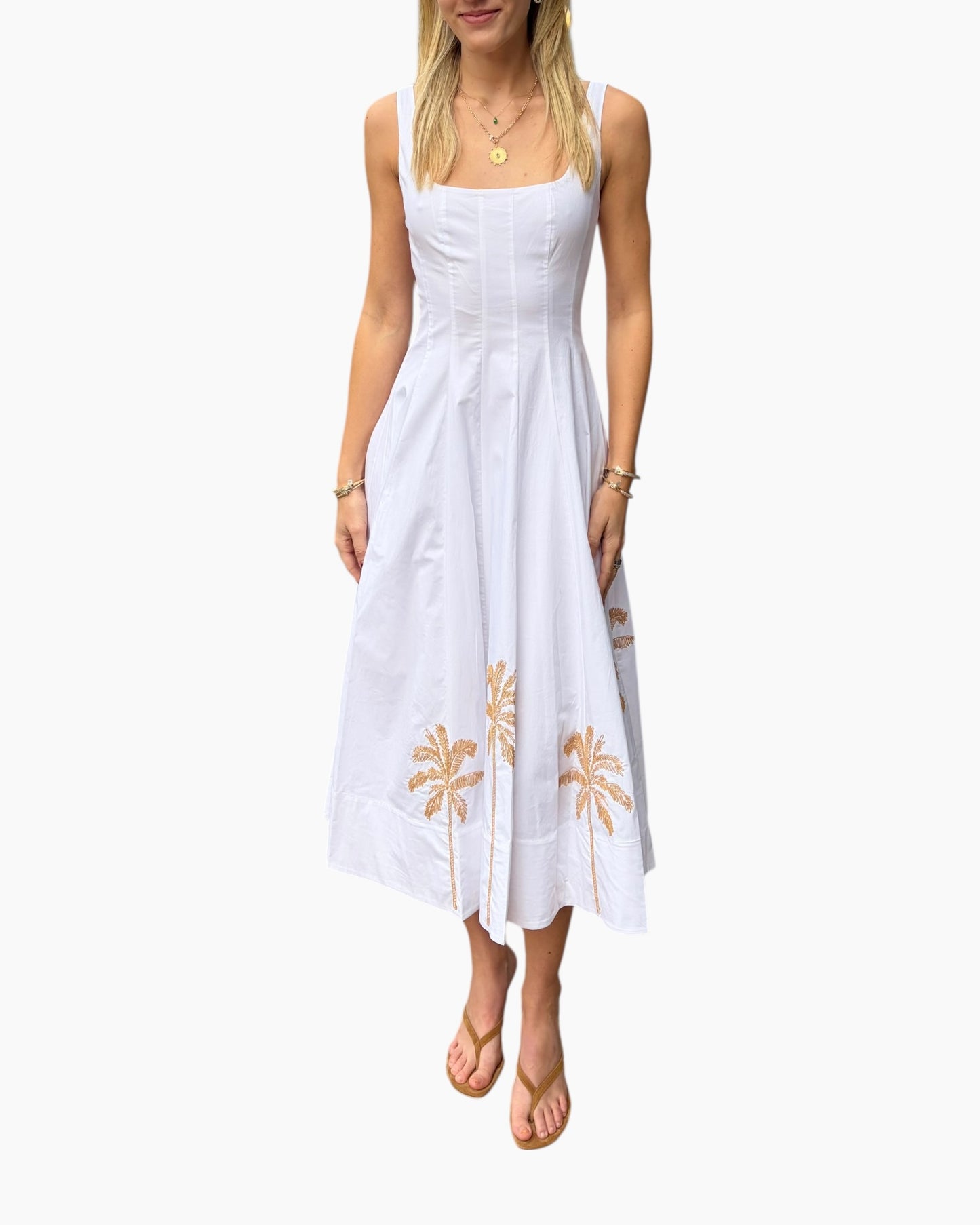 Staud Wells Dress Embroidered