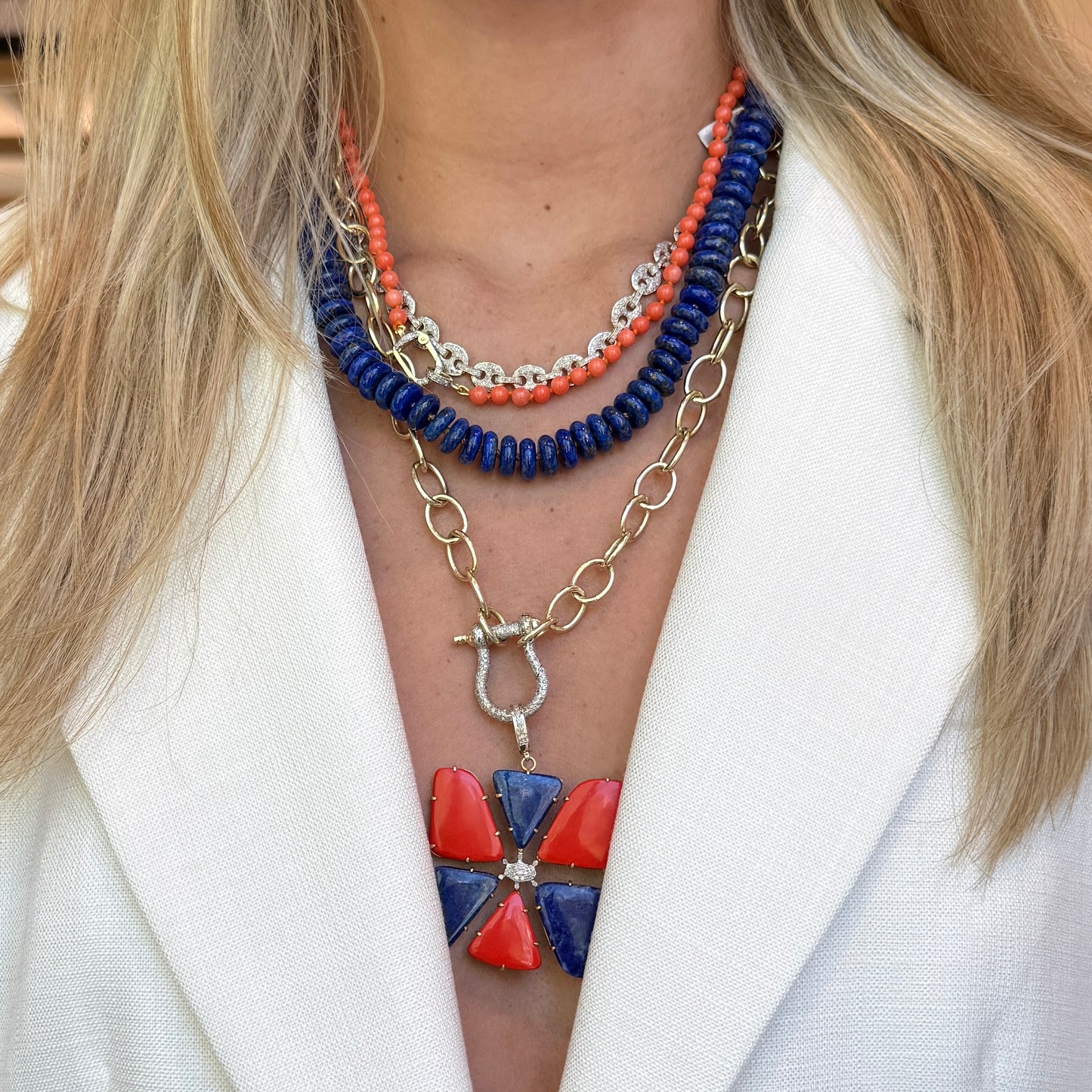 TRUNK-SHOW The Woods Lapis/Coral Flower