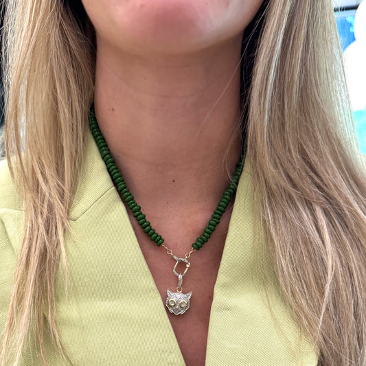 TRUNK-SHOW The Woods Pave Owl Pendant