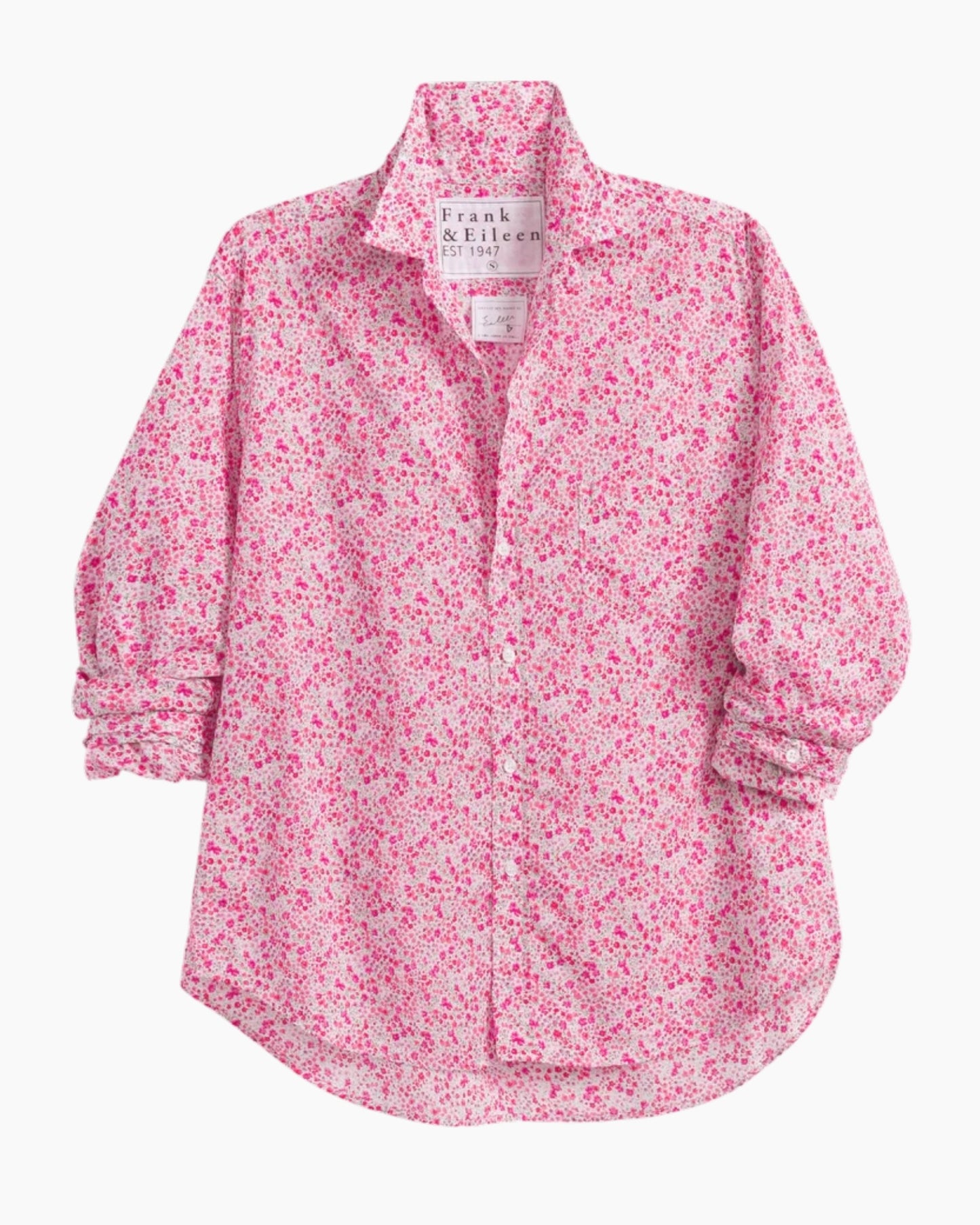Frank & Eileen Eileen Button Up Pink Flower