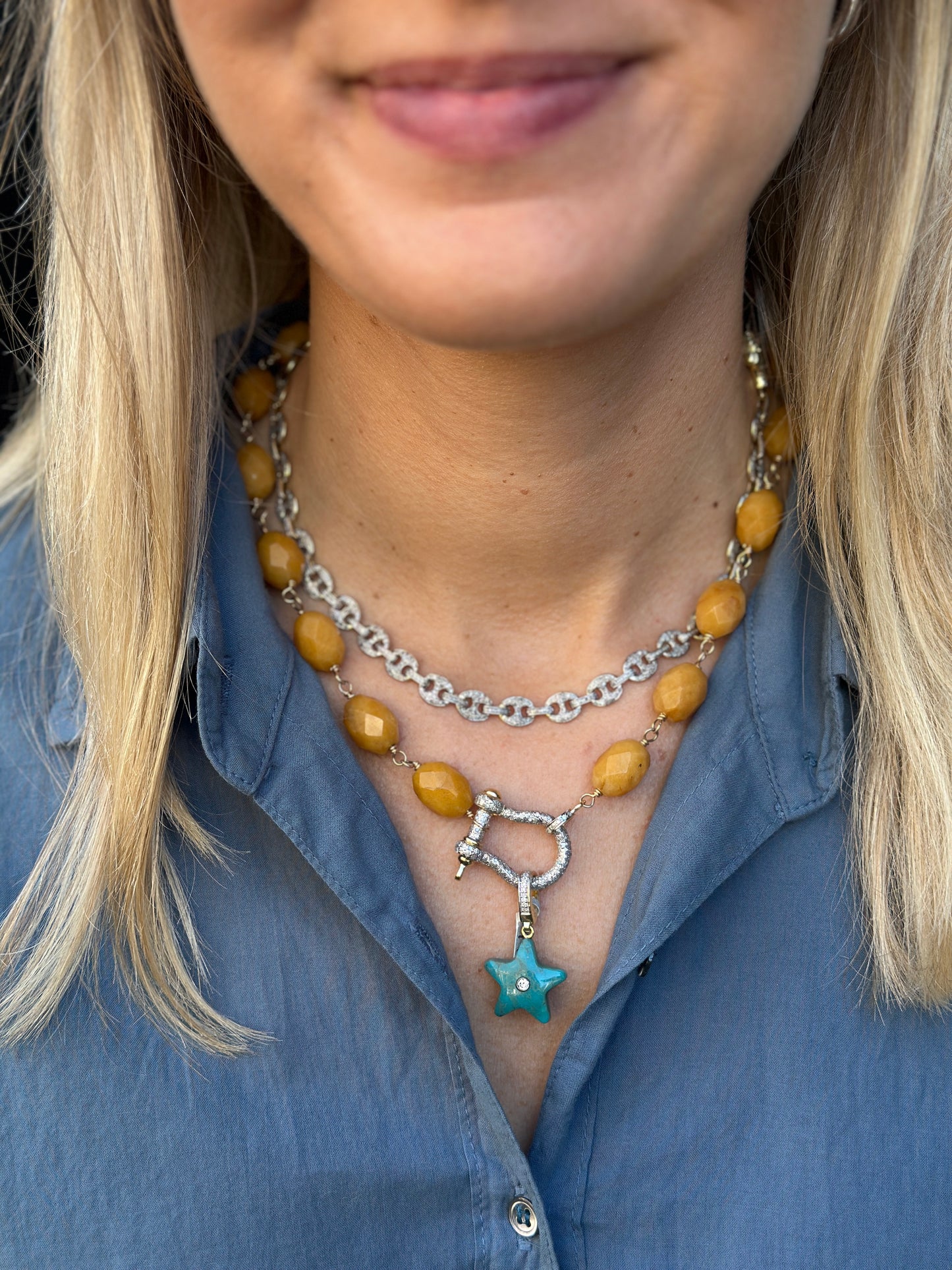 TRUNKSHOW The Woods Fine Jewelry Turquoise Star Charm