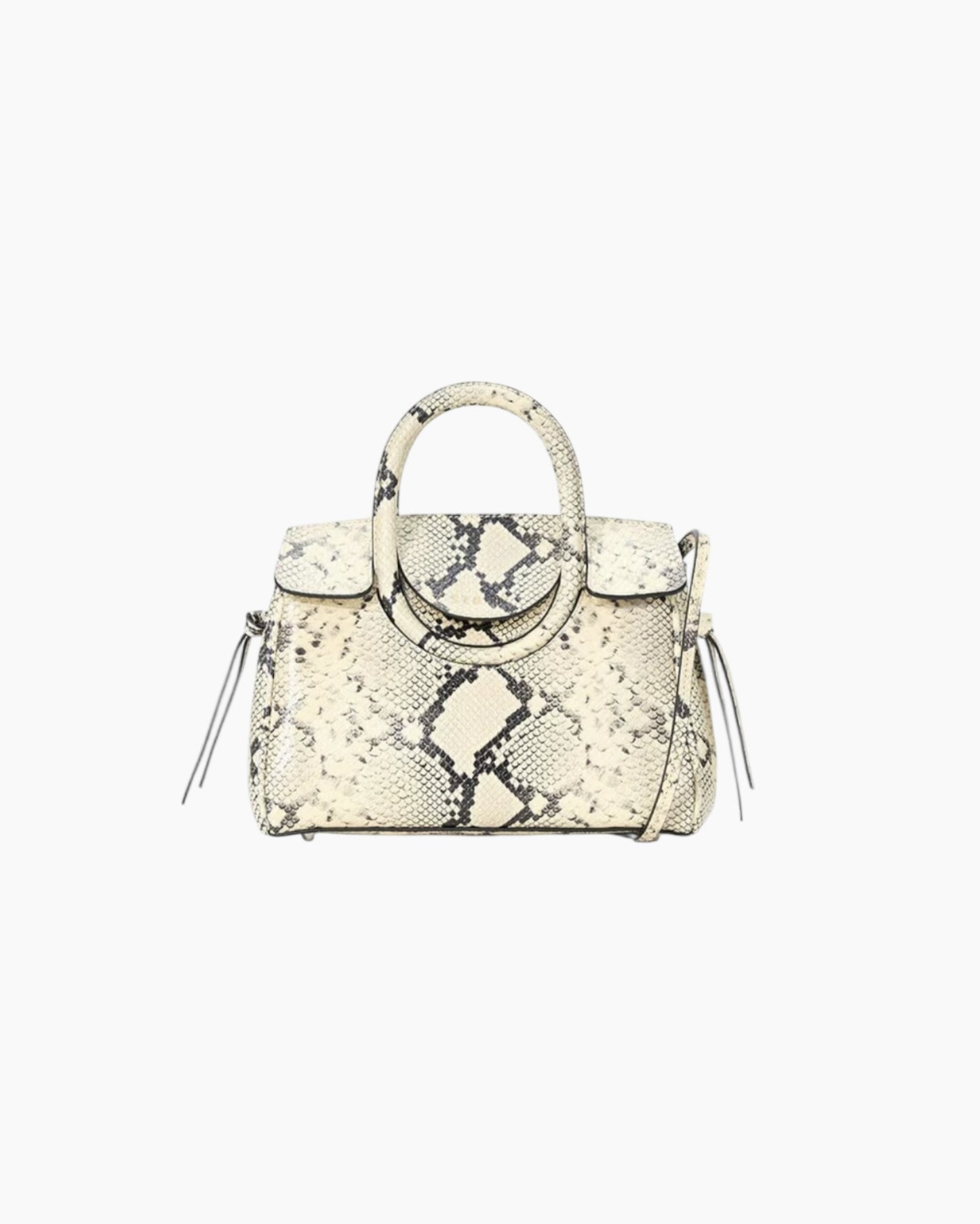 Staud Maude Mini Carryall White Snake