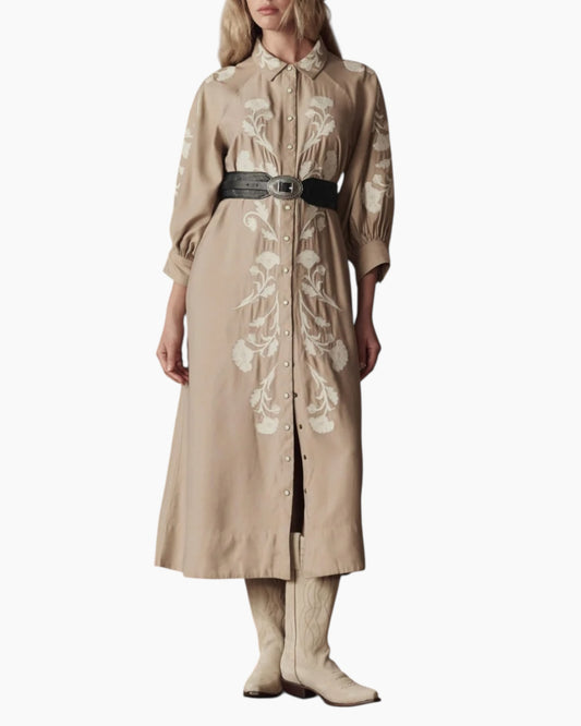 The Great X Stetson Herd Embroidered Dress