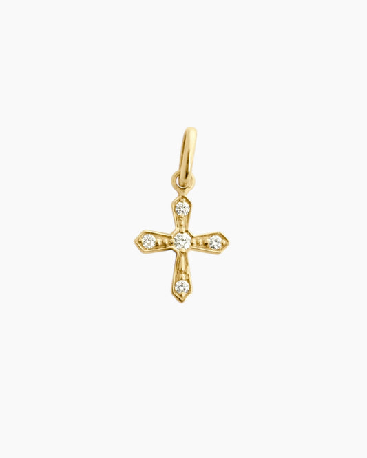 Gigi 18K Vintage Cross Diamond Pendant