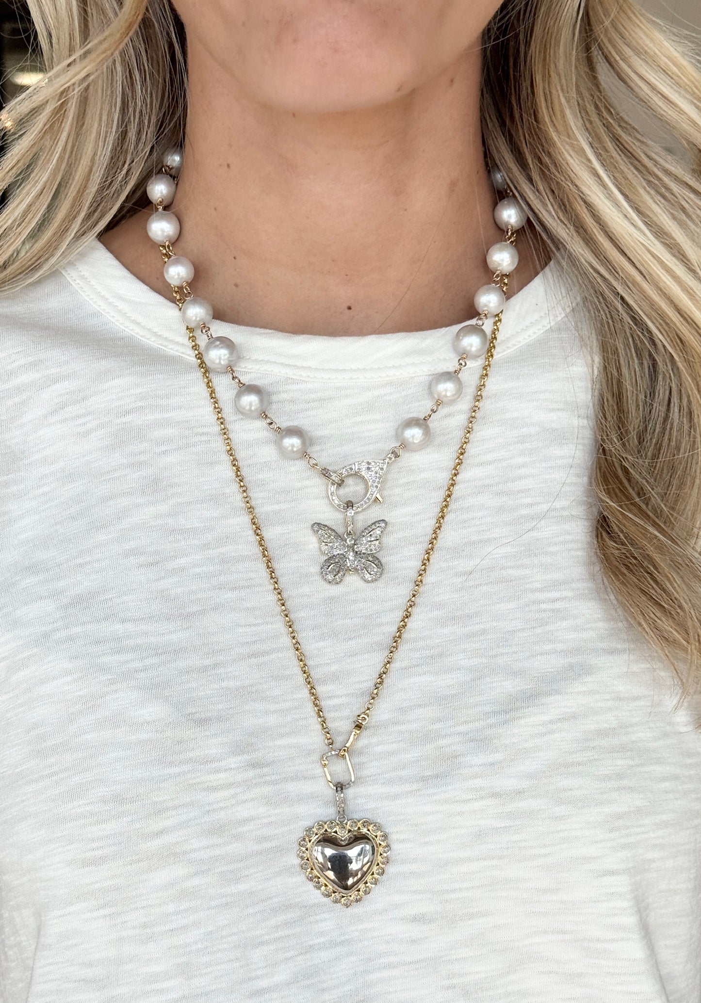 TRUNKSHOW The Woods Sterling Silver Caviar Heart Pendant