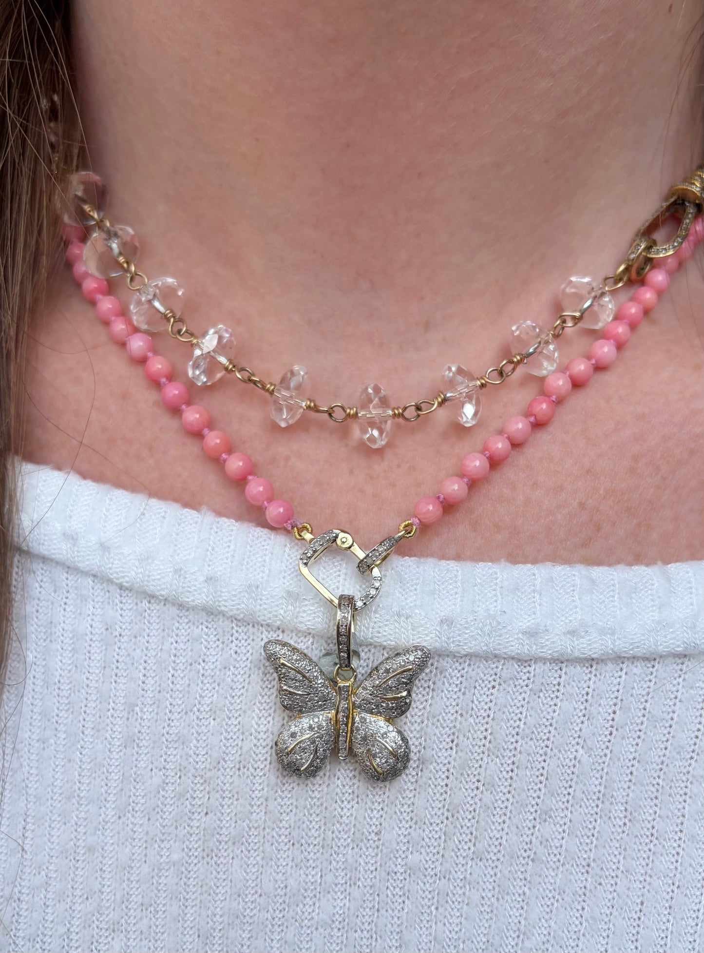 The Woods Petite Pink Coral Chain