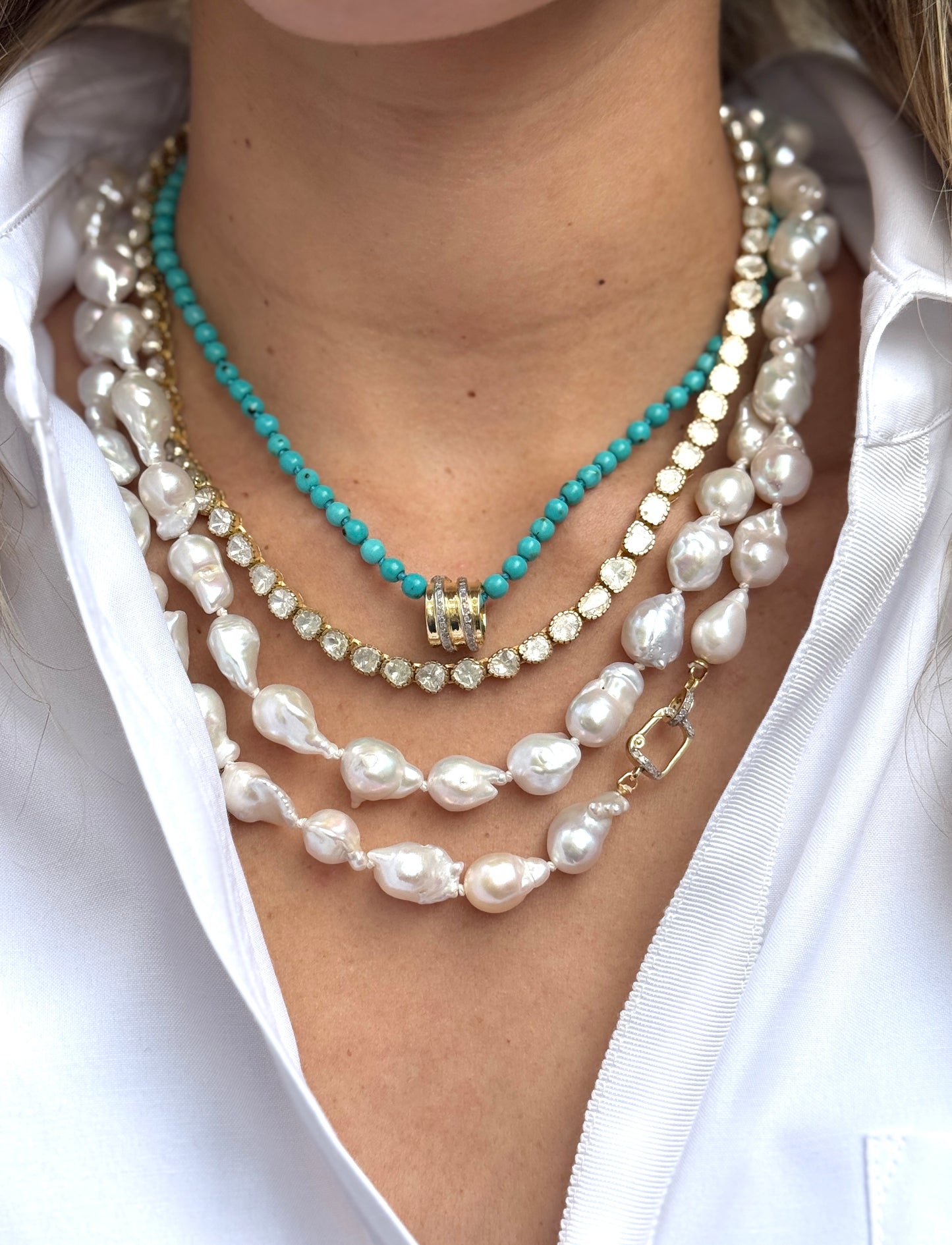 TRUNKSHOW The Woods Turquoise Toggle Chain 17.5"