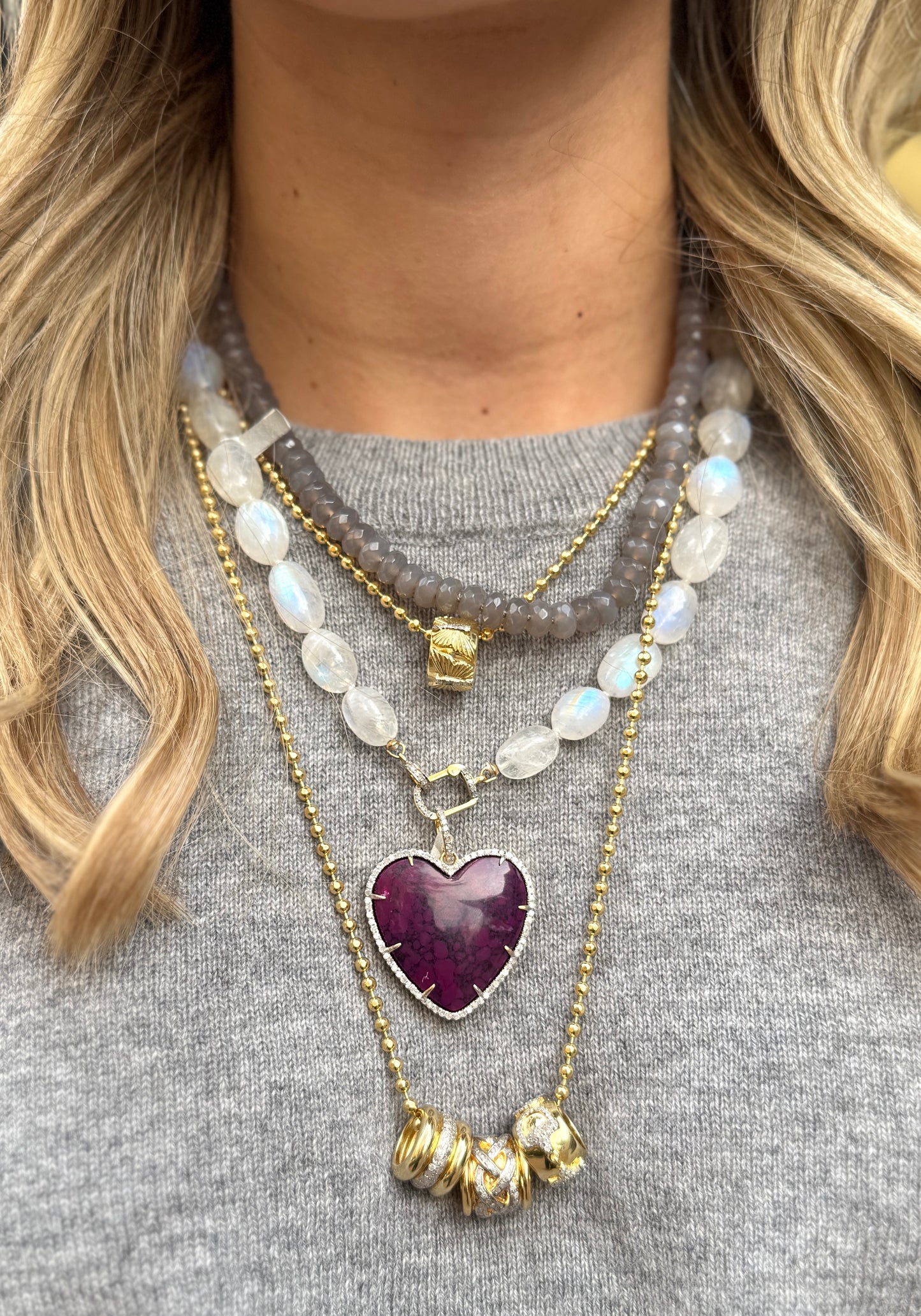 TRUNKSHOW The Woods Moonstone Diamond Chain 19"