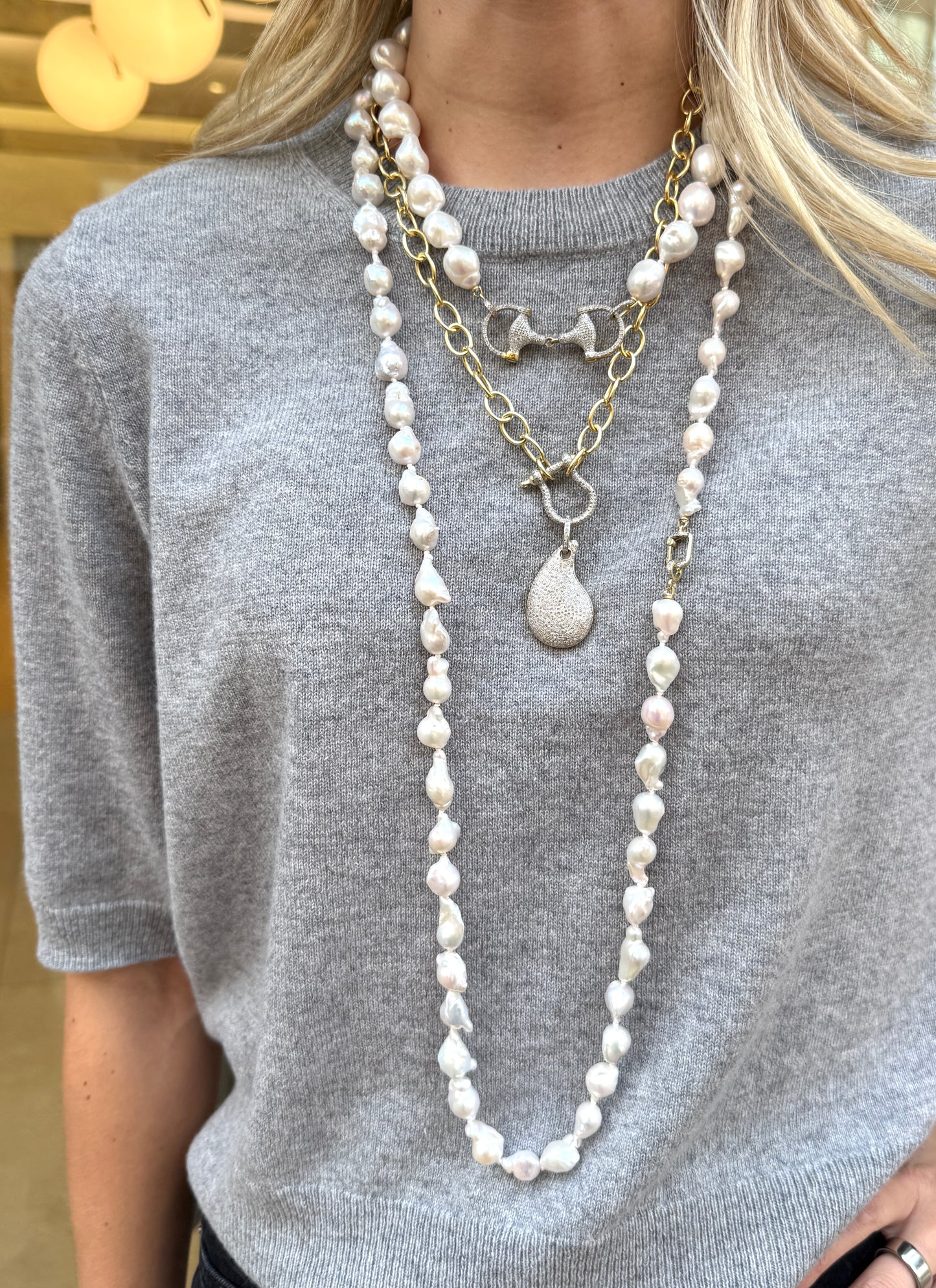 TRUNKSHOW The Woods Freshwater Pearl Long Chain 41"