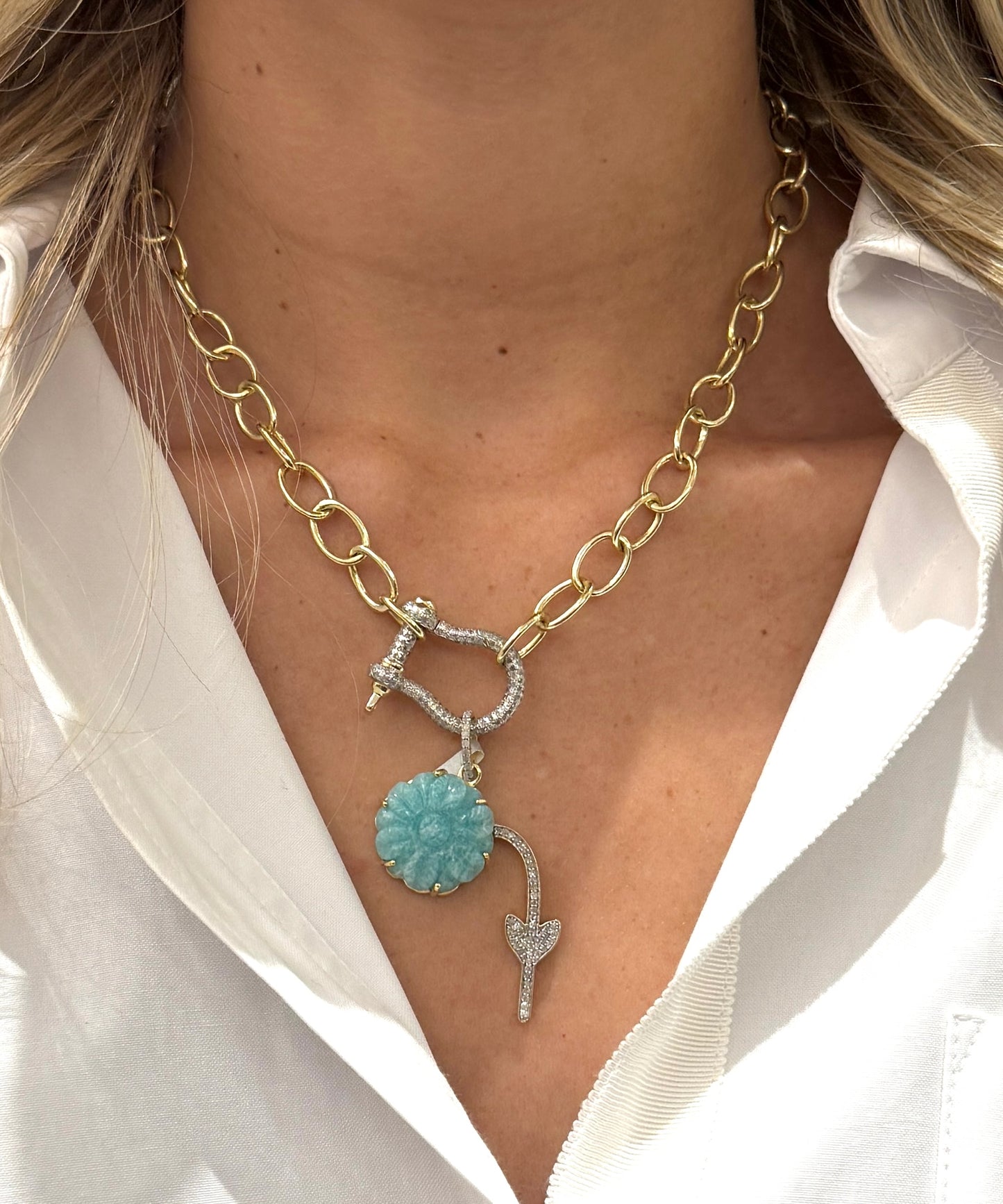 TRUNKSHOW The Woods Fine Jewelry Droopy Amazonite Flower