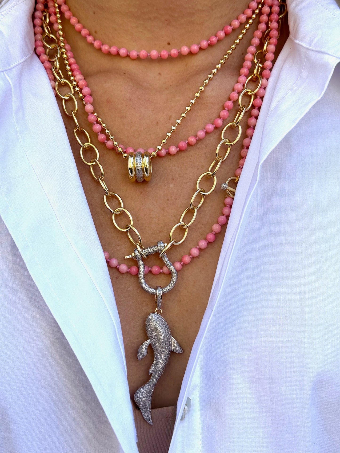 TRUNKSHOW The Woods Pink Coral Long Chain 53"