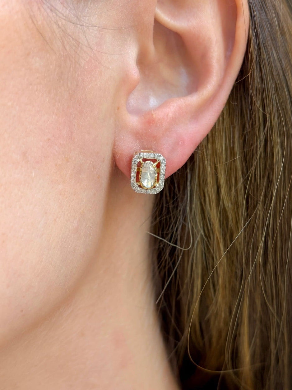 TRUNKSHOW The Woods Rose Cut Diamond Studs