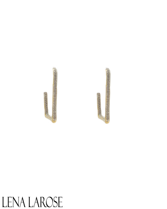 The Woods Fine Jewelry Diamond Square Hoop Earrings