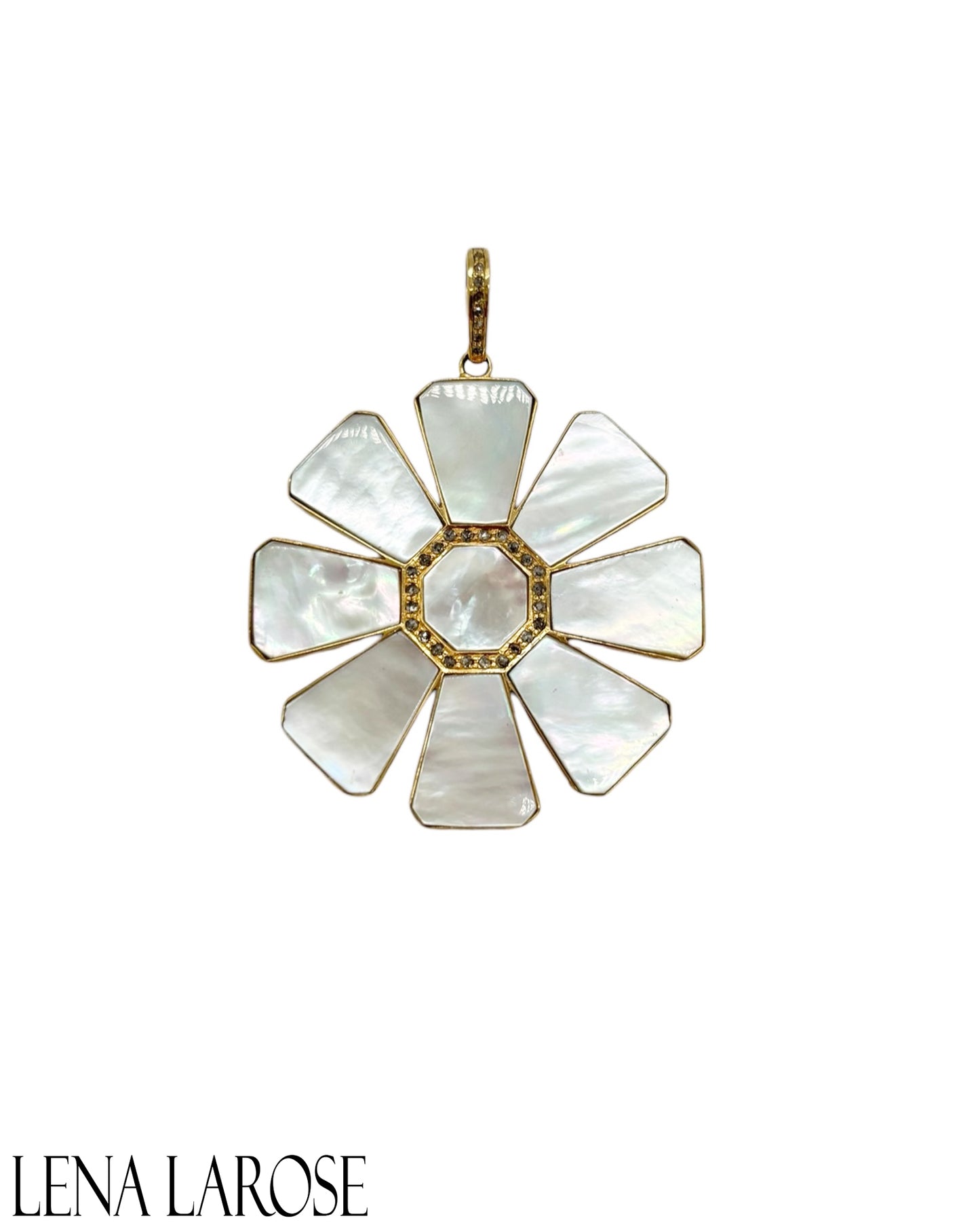 The Woods Fine Jewelry Mother of Pearl Flower Pendant