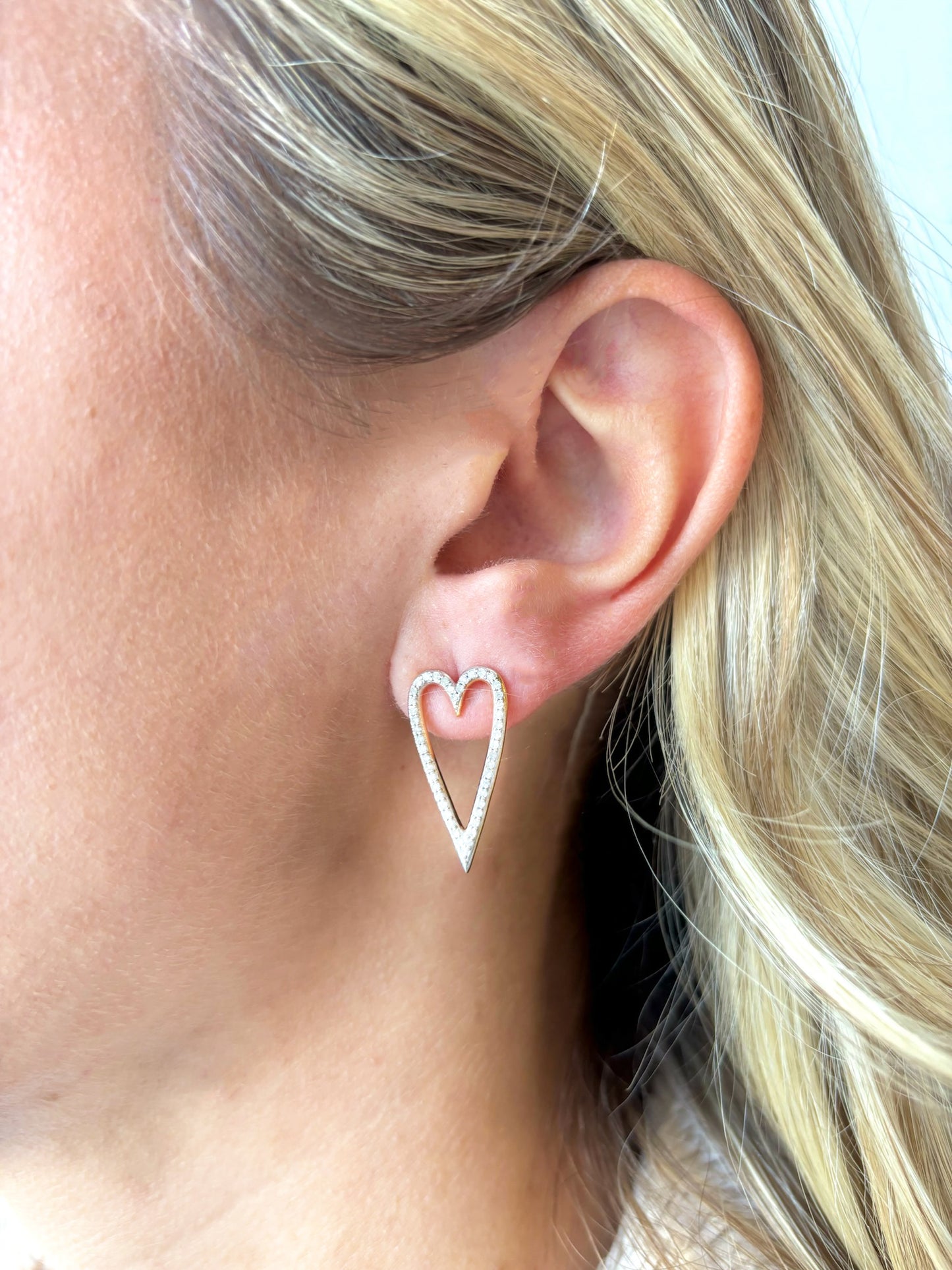 The Woods Fine Jewelry Diamond Heart Earrings