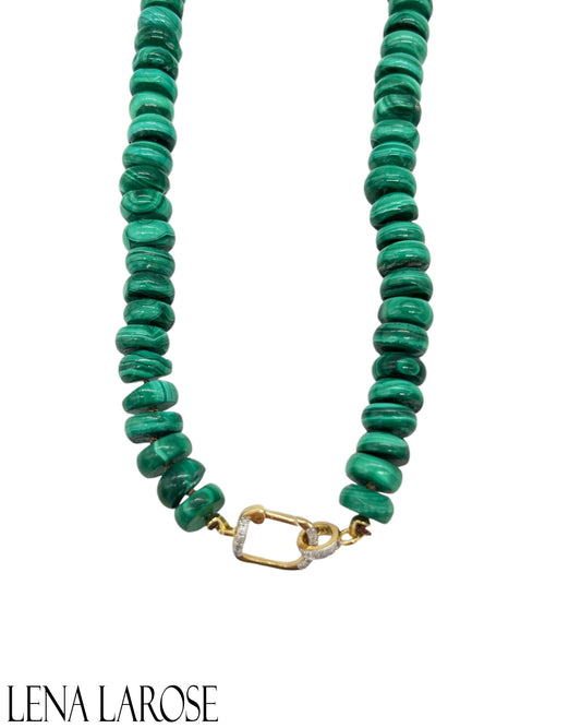 The Woods Fine Jewelry Malachite Chain 17"