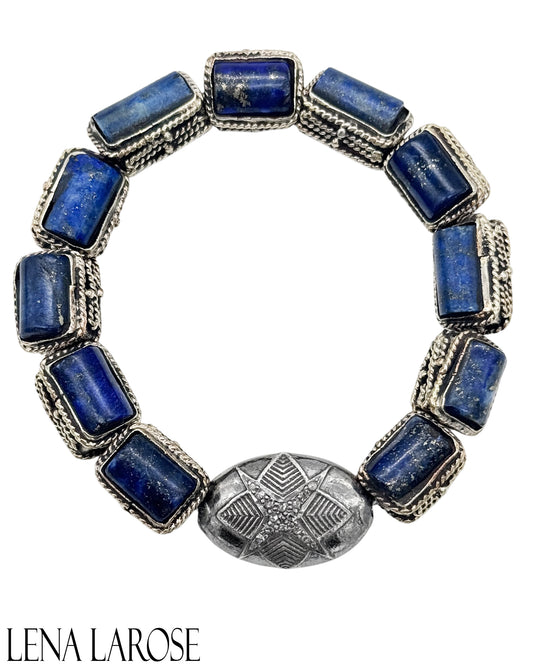 The Woods Lapis and Sterling Silver Bracelet