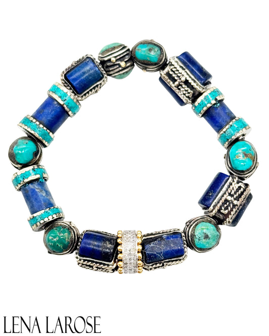 The Woods Lapis and Turquoise Bracelet