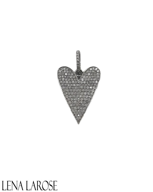 The Woods Sterling Silver Pave Heart Pendant