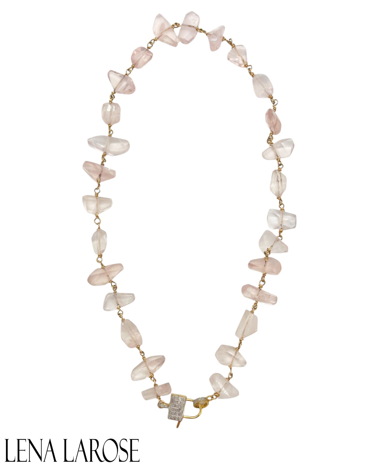 The Woods Fine Jewelry Rose Quartz Chain 17"