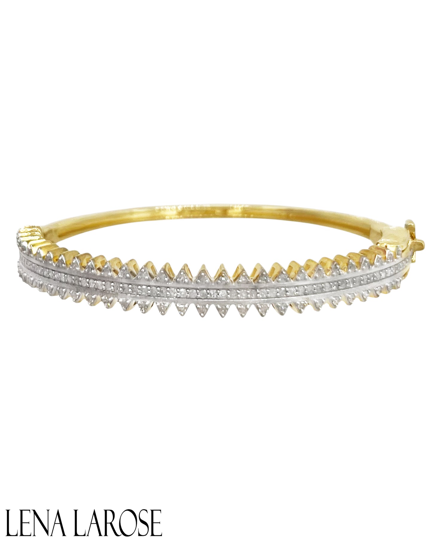 TRUNKSHOW The Woods Diamond Spike Brass Bangle