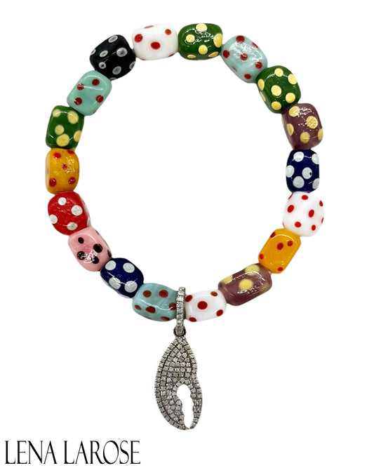 TRUNKSHOW The Woods Lobster Claw Lampwork Beaded Bracelet