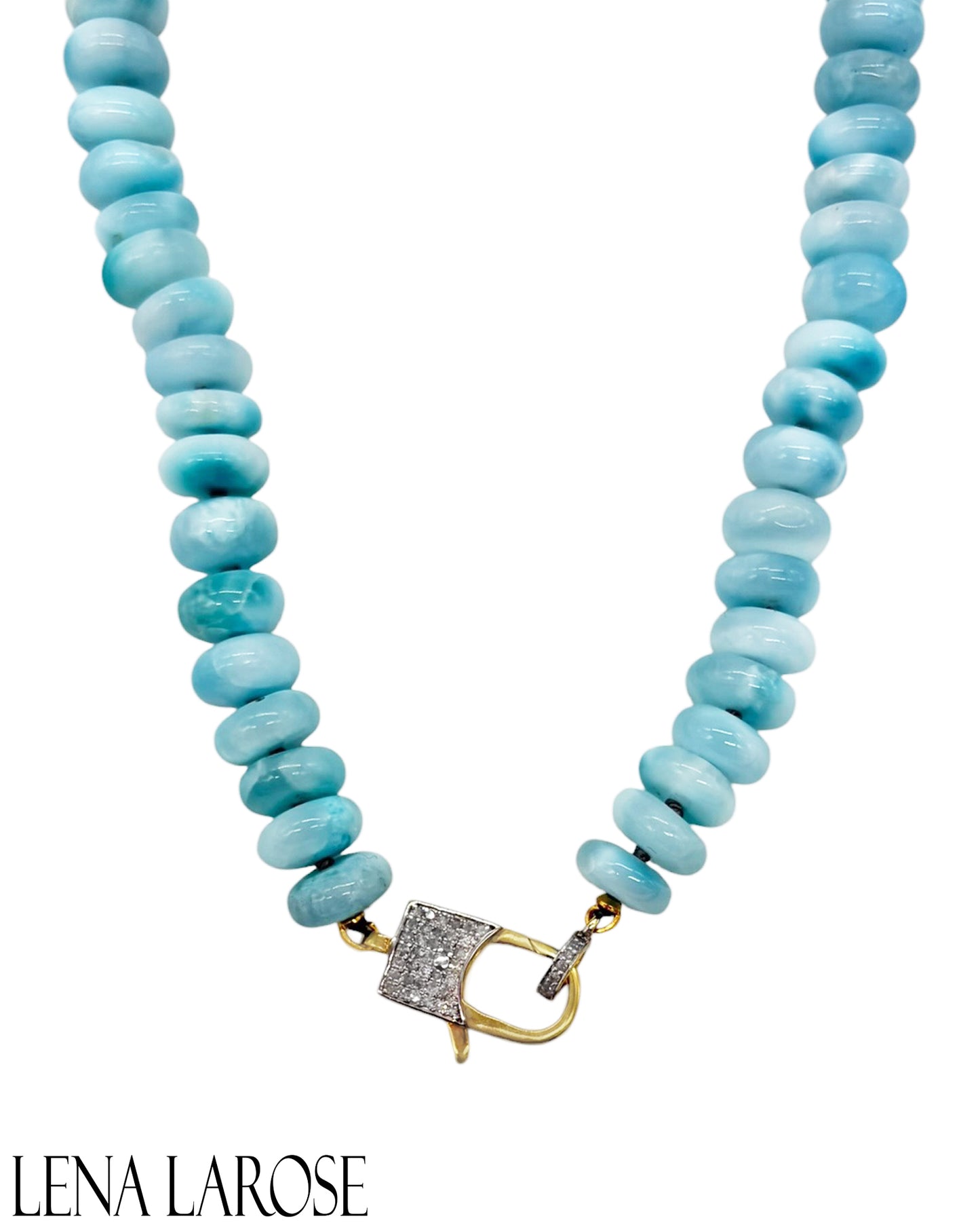 TRUNK-SHOW The Woods Larimar Diamond Chain
