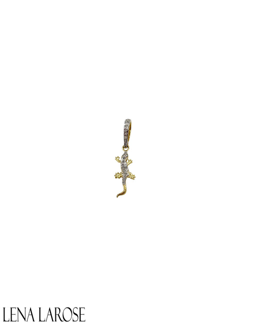 The Woods Pave Lizzard Charm