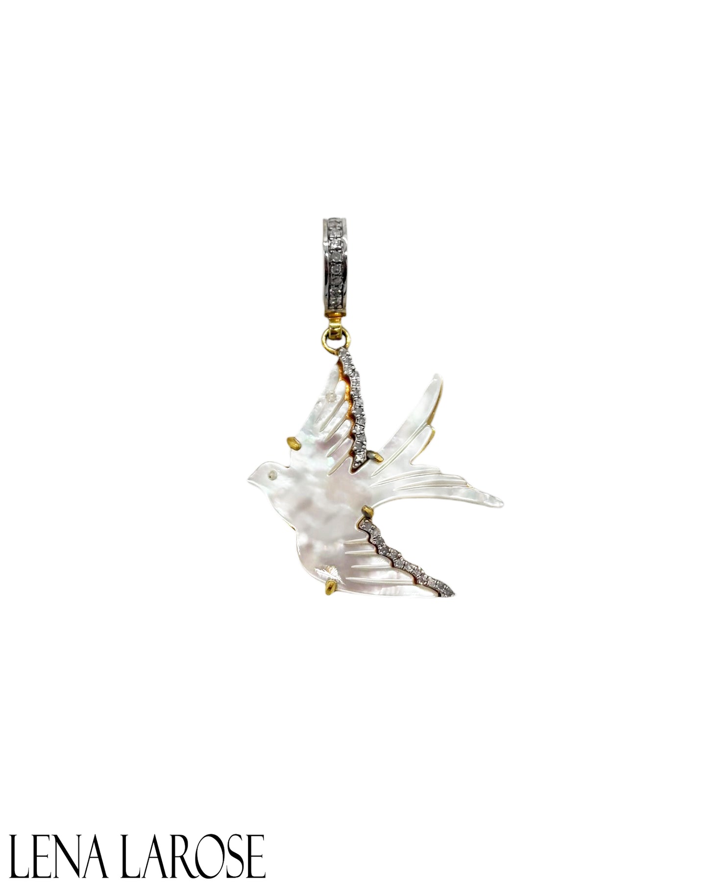 The Woods Mother of Pearl Bird Pendant