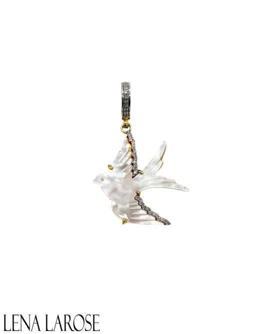 The Woods Mother of Pearl Bird Pendant