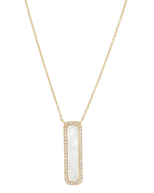 14K Vintage La Rose Moonlight Pearl Tag Necklace