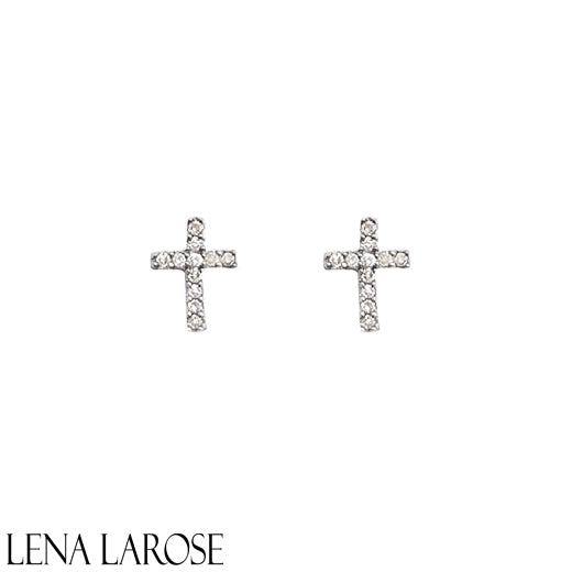 Vintage La Rose Mini Cross Studs