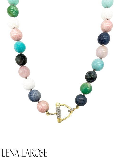 The Woods Mixed Gemstone Necklace 18"