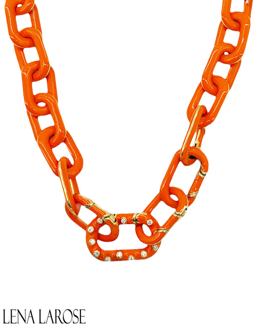 TRUNK- SHOW Royal Nomad Elizabeth Chain Hermes Orange