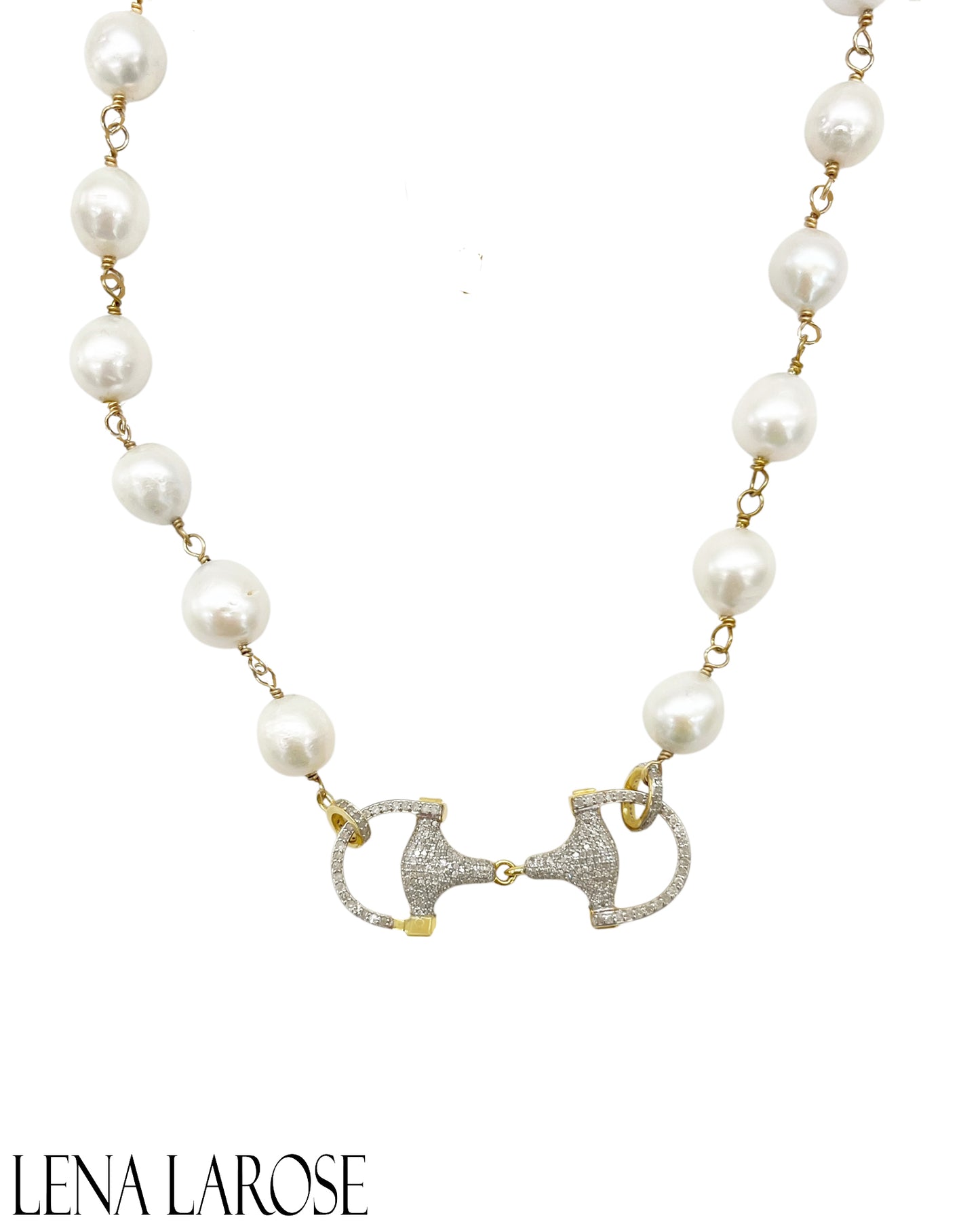 The Woods Horsebit Pearl Chain 18"