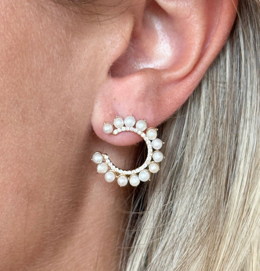 Vintage La Rose 14k Céleste Pearl Earrings