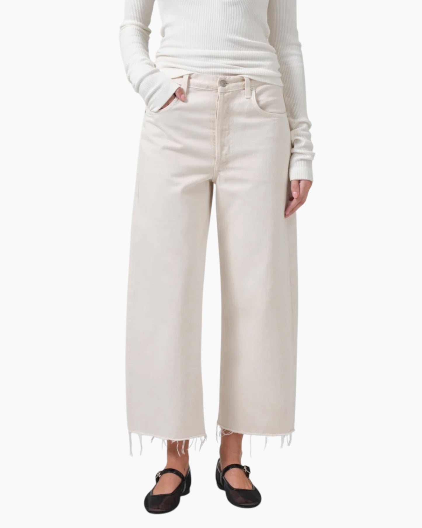 Citizens Ayla Raw Hem Cropped Jean