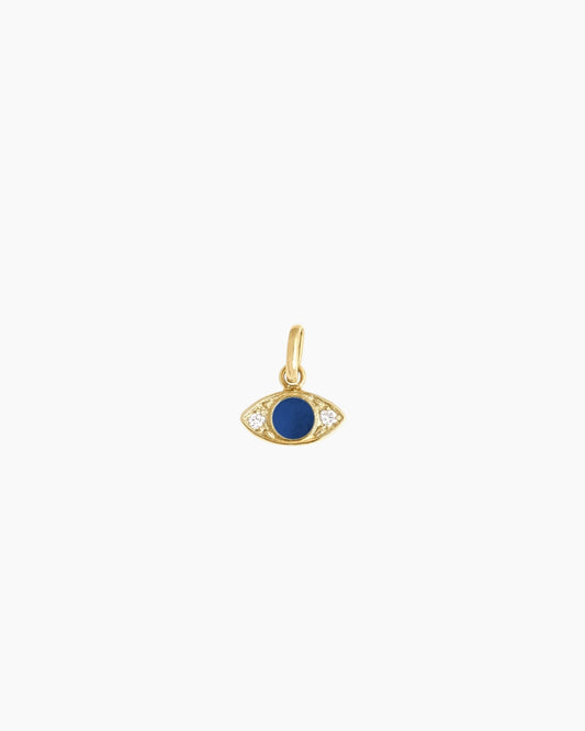 Gigi Eye Lapis Resin Diamond Pendant