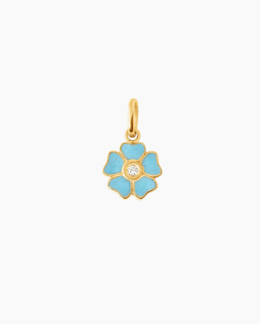 Gigiclozeau Flower Turquoise Diamond Pendant