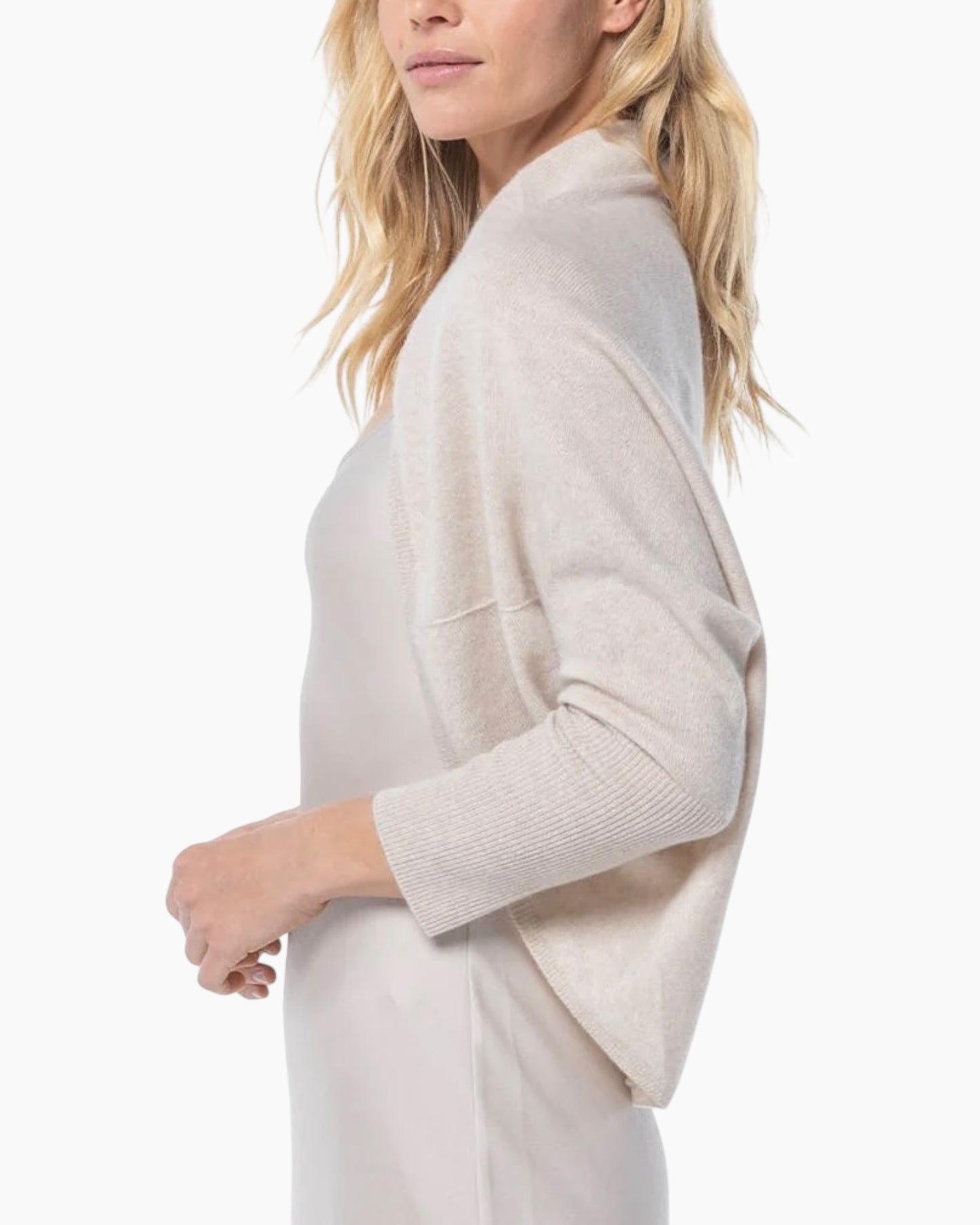 Pura Cashmere Shrug Oatmeal